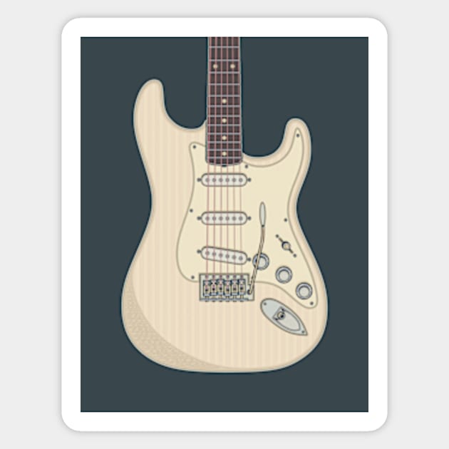 Olympic White Strat Guitar Sticker by milhad